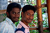 The great Chola temples of Tamil Nadu - The Sri Ranganatha Temple of Srirangam. Pilgrims visiting the temple. 